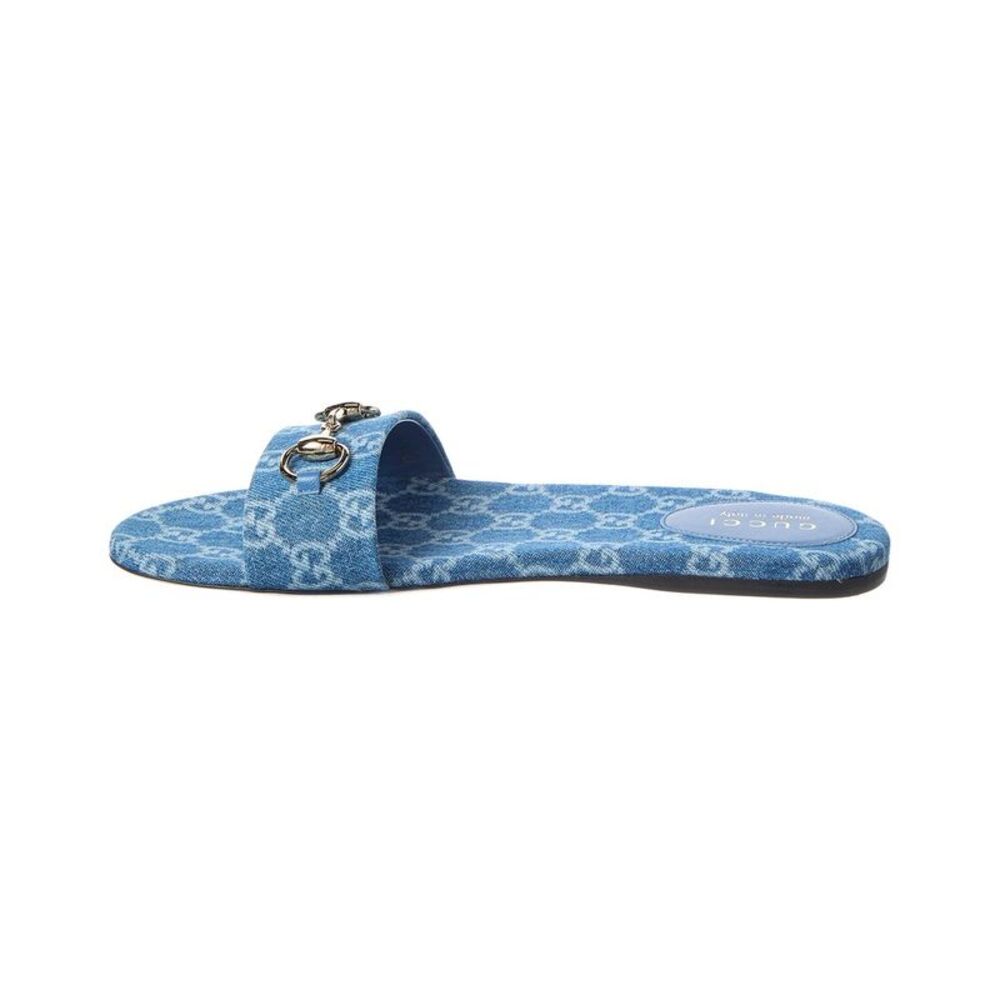 Gucci Gg Horsebit Sandal, Blue - Picture 2 of 5